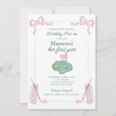 Mastered Eerste Jaar Verjaardag Par-t-shirt Invita Kaart (Voorkant)