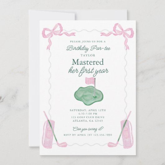 Mastered Eerste Jaar Verjaardag Par-t-shirt Invita Kaart (Voorkant)