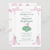 Mastered Eerste Jaar Verjaardag Par-t-shirt Invita Kaart (Voorkant / Achterkant)