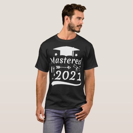 Mastered It 2021 Masters Degree Afstuderen 2021 Ge T-shirt (Voorkant volledig)
