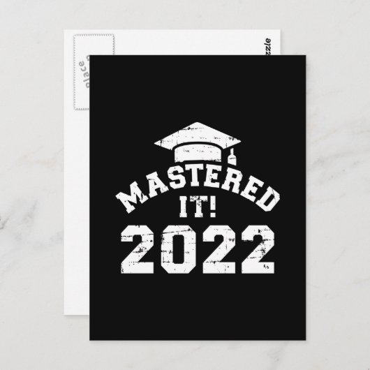 Mastered it 2022 voor master afstuderen briefkaart (Voorkant / Achterkant)