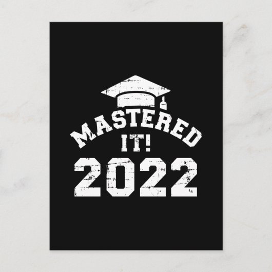 Mastered it 2022 voor master afstuderen briefkaart (Voorkant)