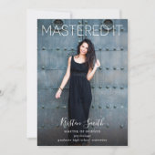 Mastered It Afstuderen Foto kondiging Kaart (Voorkant)