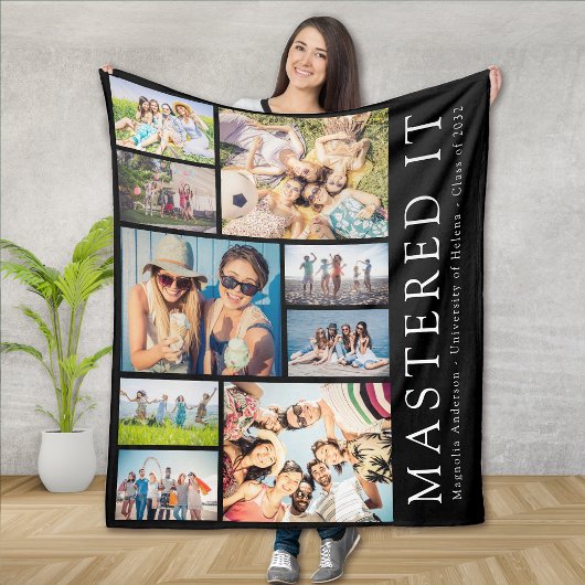 Mastered IT Afstuderen Multi Fotocollage Fleece Deken