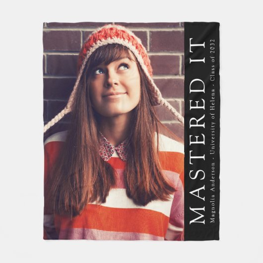 Mastered It Afstuderen Photo Keepomwille Fleece Deken (Voorkant)