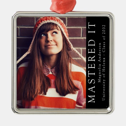 Mastered It Afstuderen Photo Keepomwille Metalen Ornament (Voorkant)