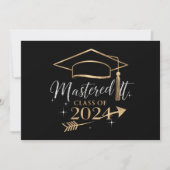 Mastered It Class van 2024 Afstuderen Gifts voor h Aankondiging (Voorkant)