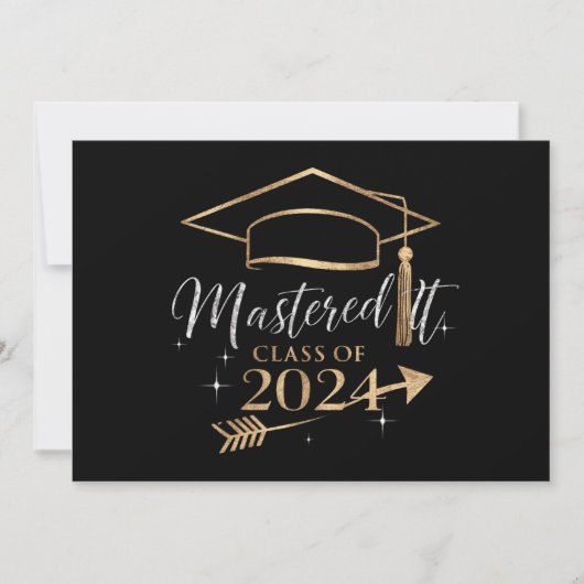 Mastered It Class van 2024 Afstuderen Gifts voor h Aankondiging (Voorkant)
