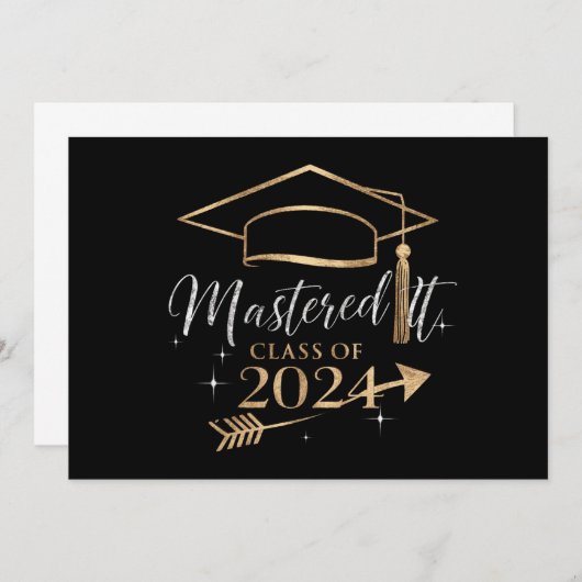 Mastered It Class van 2024 Afstuderen Gifts voor h Aankondiging (Voorkant / Achterkant)