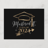 Mastered It Class van 2024 Afstuderen Gifts voor h Briefkaart (Voorkant)