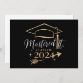 Mastered It Class van 2024 Afstuderen Gifts voor h Kaart (Voorkant / Achterkant)