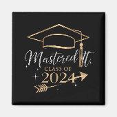 Mastered It Class van 2024 Afstuderen Gifts voor h Magneet (Voorkant)