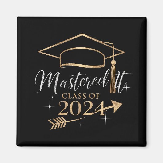Mastered It Class van 2024 Afstuderen Gifts voor h Magneet (Voorkant)