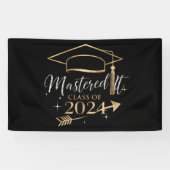 Mastered It Class van 2024 Afstuderen Gifts voor h Spandoek (Horizontaal)