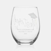 Mastered IT Graduation Cap Wijnglas Zonder Voet (Achterkant)