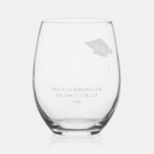 Mastered IT Graduation Cap Wijnglas Zonder Voet (Achterkant)