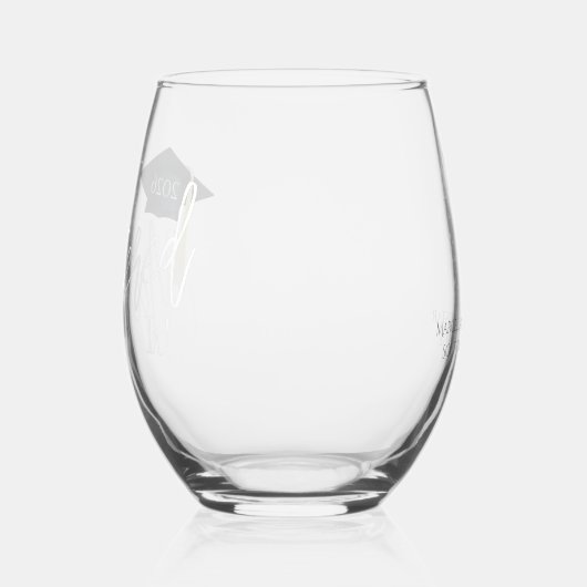 Mastered IT Graduation Cap Wijnglas Zonder Voet (Links)