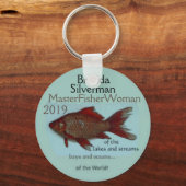 MasterFisherwoman Gepersonaliseerd Sleutelhanger (Voorkant)