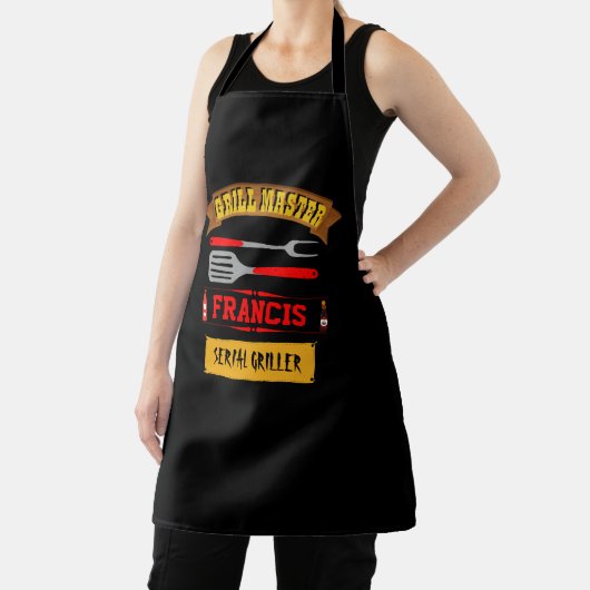 Mastergepersonaliseerd schort met bewerkbare naam (Insitu)