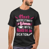 mastergraad in het Afstuderen onderwijs T-shirt (Voorkant)