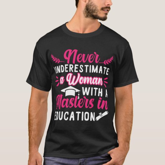 mastergraad in het Afstuderen onderwijs T-shirt (Voorkant)