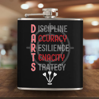 Mastering DARTS: De Core Principles Flask 8 oz. Heupfles