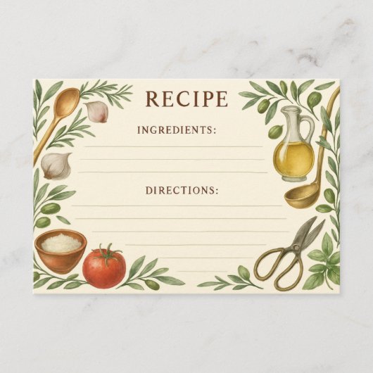 Masterpiece of Tuscany Recipe Card (Voorkant)