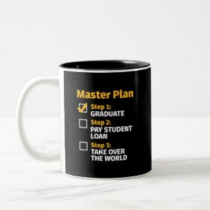 Masterplan Funny MBA College-opleiding Tweekleurige Koffiemok