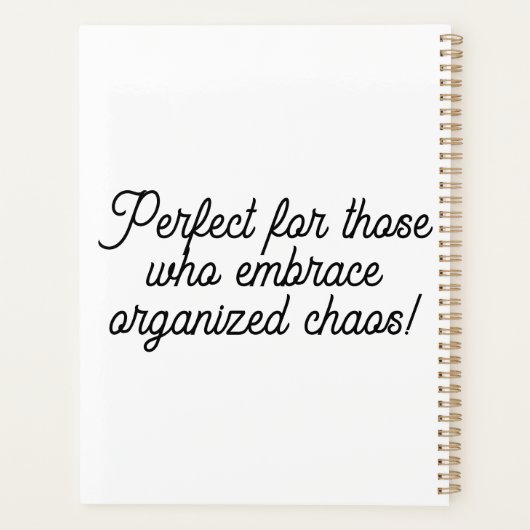 Masterplan: georganiseerde Chaos-editie Planner (Achterkant)