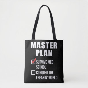 Masterplan schoolstudenten tote bag