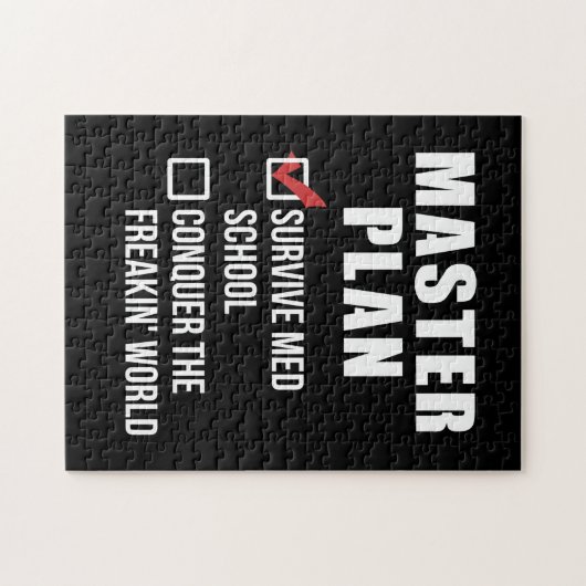 Masterplan van het Afstuderen van Med School Stude Legpuzzel (Horizontaal)