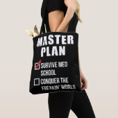 Masterplan van het Afstuderen van Med School Stude Tote Bag (Dichtbij)