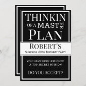 "masterplan" Verrassingsfeest Kaart (Voorkant / Achterkant)