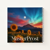 MasterProst: Zonnebloemen onder de hemelse hemel Notitieboek (Achterkant)