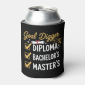 Masters Afstudeer Doel Bereiker Heeft het Onder de Blikjeskoeler (Blikje Voorkant)