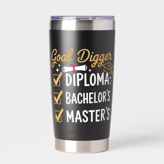 Masters Afstudeerdoel Digger Heeft Het Onder De Kn Geïsoleerde Drinkbeker (Voorkant)