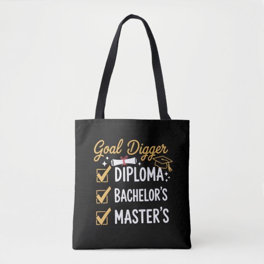 Masters Afstudeerdoel Digger Heeft het Onder de Kn Tote Bag (Voorkant)