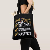 Masters Afstudeerdoel Digger Heeft het Onder de Kn Tote Bag (Dichtbij)