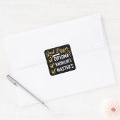 Masters Afstudeerdoel Digger Heeft het Onder de Kn Vierkante Sticker (Envelop)