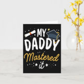 Masters Afstuderen T-shirt Mijn papa beheerst het  Kaart (Gele Bloem)