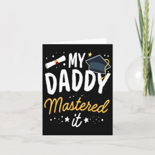 Masters Afstuderen T-shirt Mijn papa beheerst het Kaart