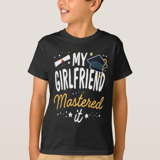 Masters Afstuderen T-shirt Mijn Vriendin bediende (Voorkant)