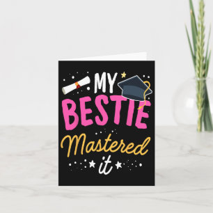 Masters Afstuderen T-shirt My Bestie beheerst het  Kaart