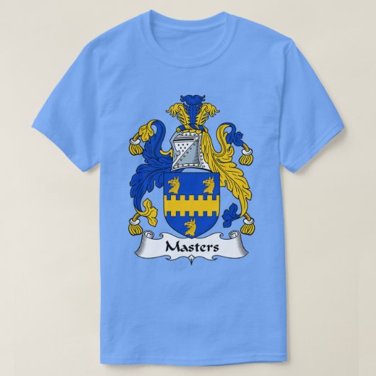 Masters Coat of Arms Family Crest T-shirt (Design voorkant)