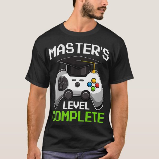 Masters Degree 2021 Afstuderen Funny Video Gamer P T-shirt (Voorkant)