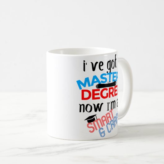 Masters Degree Afstuderen Funny Coffee Mok MSW MBA (Voorkant rechts)