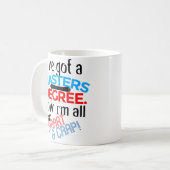 Masters Degree Afstuderen Funny Coffee Mok MSW MBA (Voorkant links)