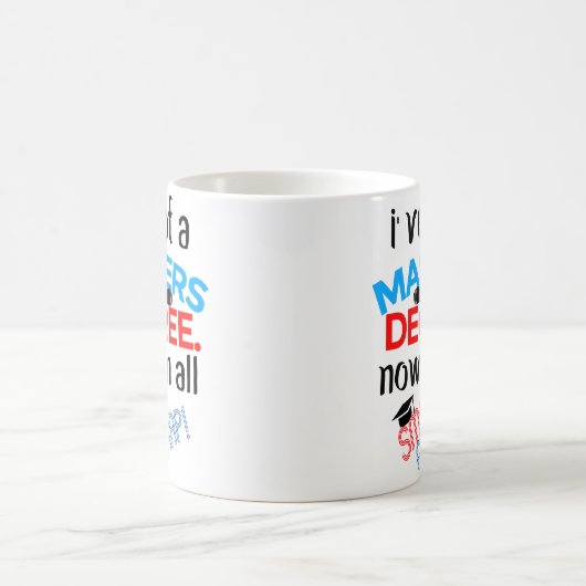 Masters Degree Afstuderen Funny Coffee Mok MSW MBA (Center)