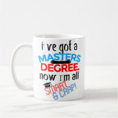 Masters Degree Afstuderen Funny Coffee Mok MSW MBA (Links)