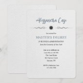 Masters Degree Afstuderen Invitation Kaart (Voorkant / Achterkant)